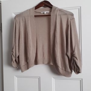Cleo Beige Bolero Shrug Sweater
